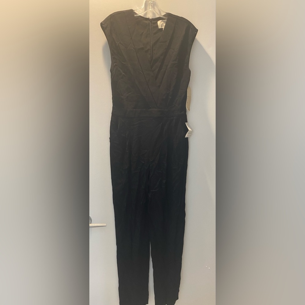 New with tags NWT Artelier Nicole Miller black sleeveless jumpsuit size 8